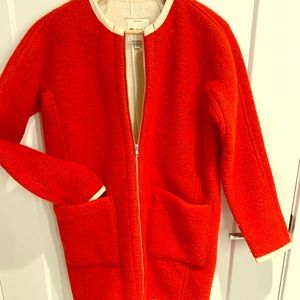 Madewell Red Cocoon Coat